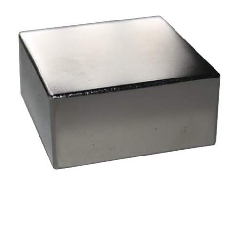 Magnes prostopadłościanowy/prostopadłościan 70 x 70 x 20 mm neodymowy N45, nikiel – 300 kg – silny magnes Power/Supermagnet/magnes stały o ekstremalnej sile przyczepności, do lodówki, szklanych tablic