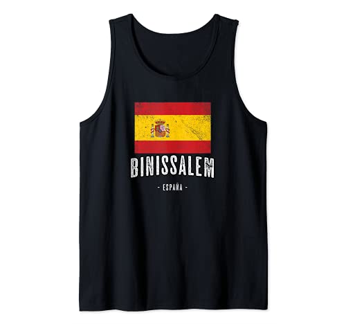 Binissalem España | Souvenir - Ciudad - Bandera - Camiseta sin Mangas