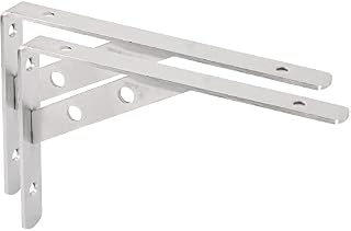 XYZOOM Metal L Shaped Hardware Wall Hanging Shelf Brackets Support Holder 200mm x 140mm 2 Pcs(05ccb ae53c 08b26 10732 1833c a38ed