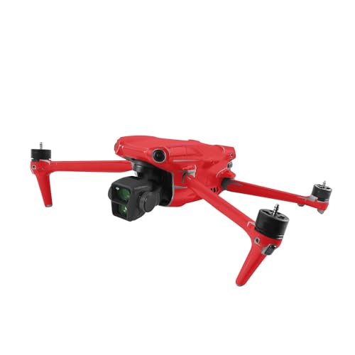 Image of MightySkins Skin Compatible with DJI Air 3 - Solid Red | Protective, Durable, and Unique Vinyl Decal wrap Cover | Easy to Apply, Remove, and Change Styles