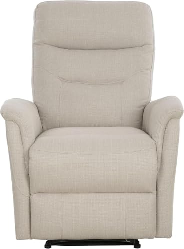 Cribel Poltrona Relax Manuale Giuditta In Tessuto Corda Con Leva Laterale | Schienale Alto E Poggiapiedi Reclinabile | Comfort E Design Moderno Per Casa Corda - 4