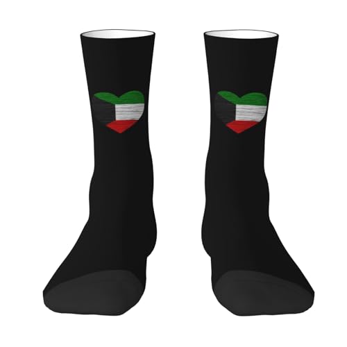Chaussettes Pour Femme Homme Drapeau Du Koweït Coeur Koweït Chaussettes Randonnée Confortables Classiques Chaussette De Football, Pour Cyclisme, Course À Pied, Gym, 40cm