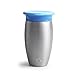 Munchkin Stainless Steel Sippy Cups for Toddlers 1-3, Spill Proof Miracle 360 Cup, Insulated, 10 Ounce, Blue