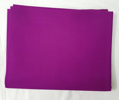 Image of Pure Cotton Poplin Unstitched Fabric 2.2 Meters x 32 Inches Solid Colour Cloth Material for Women's Saree Skirts, Petticoats, Pyjamas, Patiyala Pants, Salwar Etc. (Magenta)