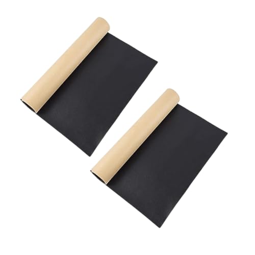 Image of QONETIC Pack of 2 Black Self-Adhesive Leather Repair Patch 30x60cm, Waterproof and Durable for Sofa, Couch, Furniture, Car Seats, Handbags, Jackets Quick Fix Anti-Scratch Upholstery Tape