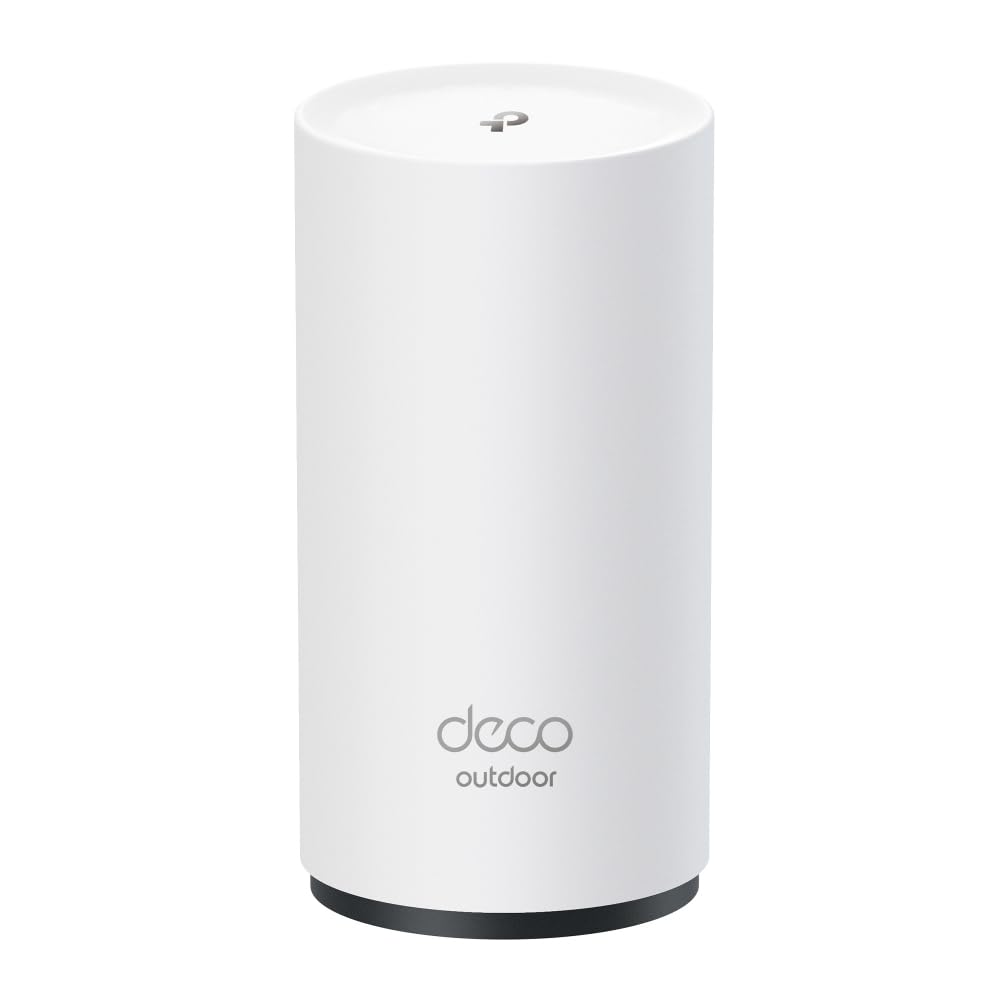 TP-Link TP-Link Wi-Fi 7 Deco BE25-Outdoor Mesh WiFi BE3600Mbps, Access Point Esterno, Dual-Band, 2 Porte 2.5Gbps, IP65, 4 Antenne Interne, Resistenza alla Polvere/Acqua, Palo/Parete, Alim. PoE/AC, Alexa, 1Pz