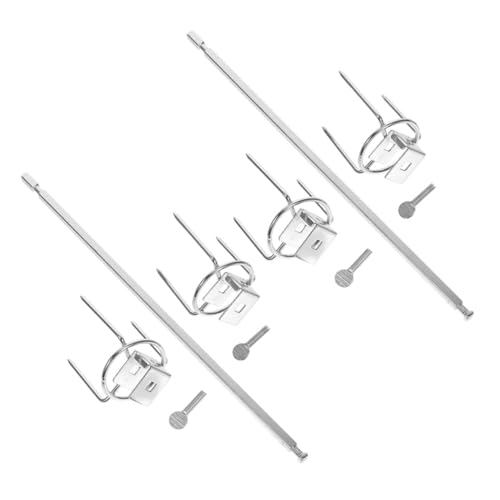 Levemolo Electric Oven Grill Forks 2 Pack Rotisserie Forks Turkey Lifter Stainless Steel for Meat Fish Chicken Grilling