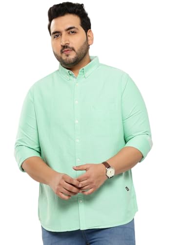 Image of Thomas Scott Men's | Plus Size | Regular Fit | Long Sleeves | Button-Down Collar | Oxford Fabric | Casual | Shirts for Men