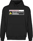 Shirtracer Sprüche Statement mit Spruch - Morgenmuffel - Nicht ansprechbar - XL - Schwarz - Herren Pullover 5XL - JH001 - Herren Hoodie und Kapuzenpullover für Männer