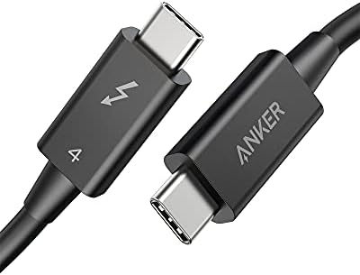 Anker Thunderbolt 4 Cable 2.3 ft, Supports 8K Display / 40 Gbps Data Transfer / 100W Charging USB C to USB C Cable, for MacBook Pro, iPhone 17/16/15 (Intel Thunderbolt Certified)