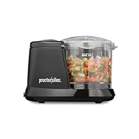 Proctor Silex Durable Electric Vegetable Chopper & Mini Food Processor for Chopping, Puree & Emulsify, 1.5 Cup, Black