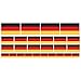 Produktbild Mini Aufkleber Set - Pack glatt - 4x 51x31mm+ 12x 33x20mm + 10x 20x12mm - Fahne - Germany - Deutschland - Flagge - Banner - Auto, Büro, zu Hause und die Schule - Set of 26