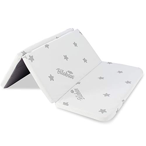 Trifold Pack N Play Mattress Topper, Waterproof Breathable Soft Portable Foldable Playard Mattress