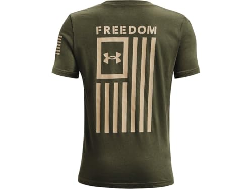 Under Armour Boys' New Freedom Flag T-Shirt, Marine Od Green (390)/Black, Youth X-Small