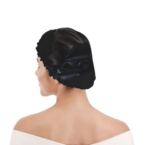 Gorro de ducha para mujeres y hombres UK reutilizable impermeable con banda elástica estampado Cane Corso Mascotas Cachorro Cane Corso Negro