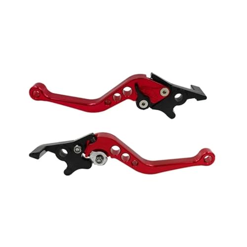 Leviers d'embrayage frein moto en alliage réglable double disque rouge