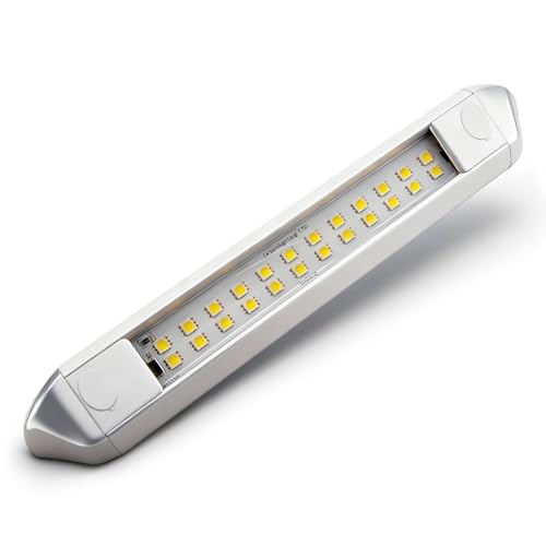 Dream lighting Markise Beleuchtung für Wohnwagen Wohmobil Camper 12v LED Lampe Außenbereich Wandmontage 25CM 12Volt 5,1W 6000K Silber Aluminium IP66 Wasserdicht Vorzeltlampe Dream lighting Markise Beleuchtung für Wohnwagen Wohmobil Camper 12v LED Lampe Außenbereich Wandmontage 25CM 12Volt 5,1W 6000K Silber Aluminium IP66 Wasserdicht Vorzeltlampe