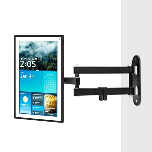 UBeesize Wall Mount for Echo Show 21 and Echo Show 15, Full-Motion Extendable 360° Swivel & 270° Tilt Bracket for Alexa Show 21 &15 – Heavy-Duty, Easy to Install for Smart Displays