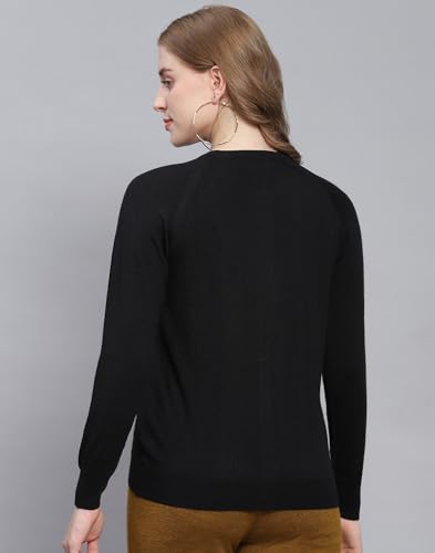 Image of Monte Carlo Women Regular Fit Full Sleeve Solid Round Neck Winter Cardigan (Pack of 1)