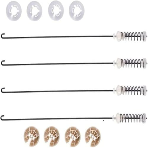 4Pc Washer Suspension Rod Kit Replaces For Amana NTW4610YQ0 NTW4630YQ0 NTW4650YQ0 NTW4700YQ0 NTW4700YQ1 4GNTW4600YQ1 4GNTW4600YQ2 4KNTW4530EQ0 4KNTW4430EQ0 Top Load Washer