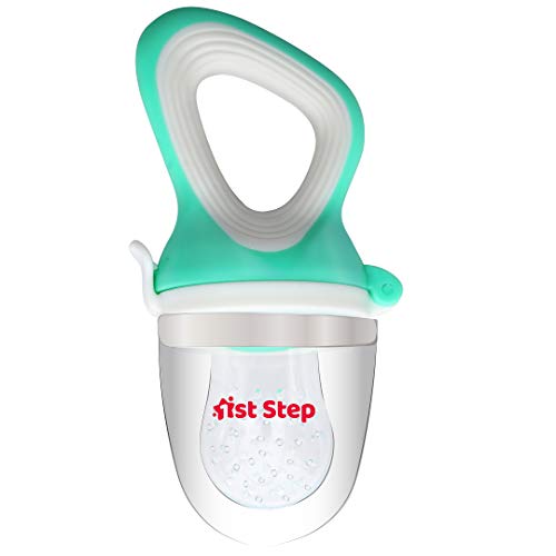 Image of 1st Step BPA Free Silicone Fruit and Food Nibbler and Feeder (Mint Green)
