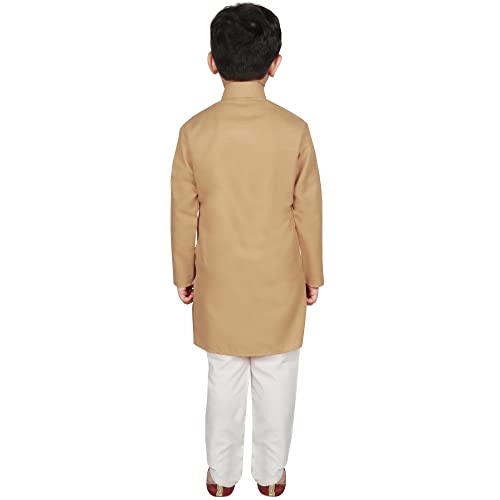 Image of SG YUVRAJ Raw Silk Kurta Set for Boys