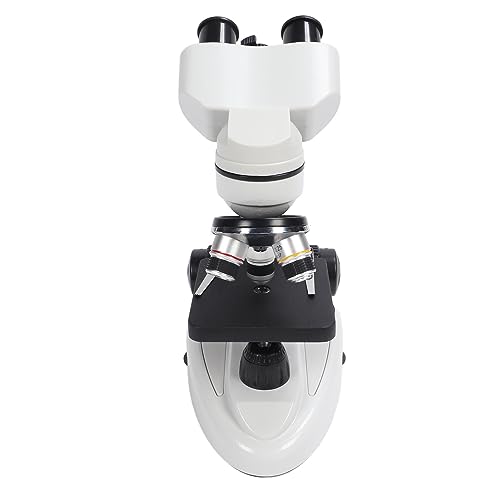 Image of Professional Compound Microscope 40X 5000X Magnification Metal Body with LED Lighting System Two Layer Mechanical Stage Fine Focus for Laboratory Inspection