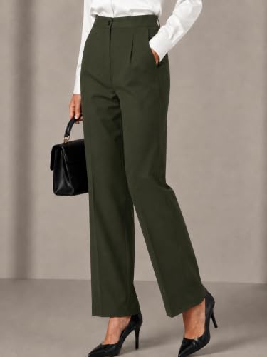 Image of Leriya Fashion Formal Pants for Women Office Wear |Trousers for Women - Straight Pants for Woman Formal Pant for Woman, Stretch Lycra Workwear Trousers