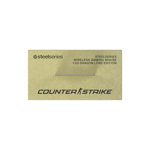 SteelSeries Souris Gaming sans Fil CS2 Dragon Lore Edition - Counter Strike - 2,4 GHz et Bluetooth - Capteur Optique TrueMove Air 18K DPI - Batterie Jusqu’à 200h - Durabilité 80M de clics