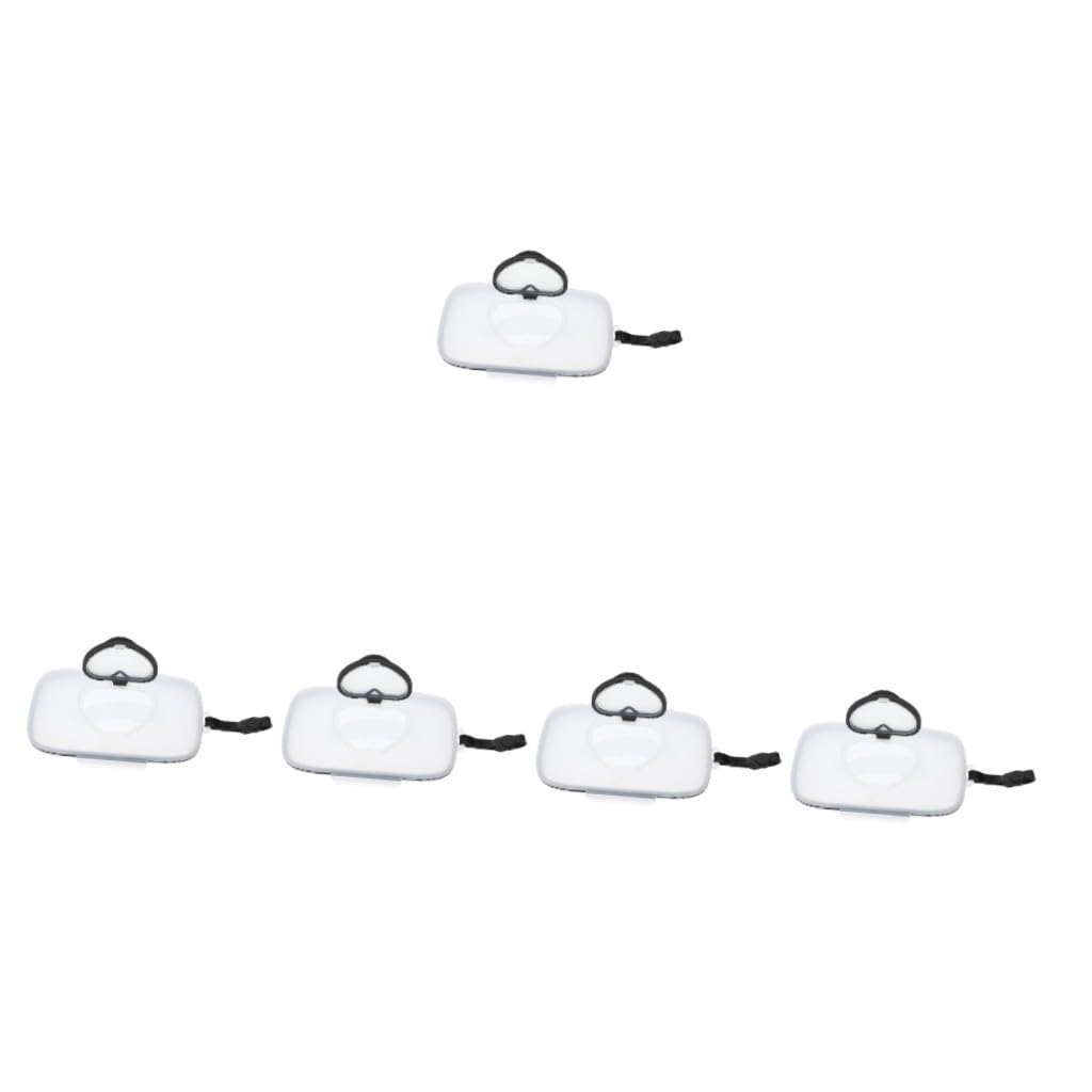 PRETYZOOM Distributeur De Lingettes Pour Salle De Bain 5 Pièces Porte-lingettes Pour Bébé Distributeur Portable