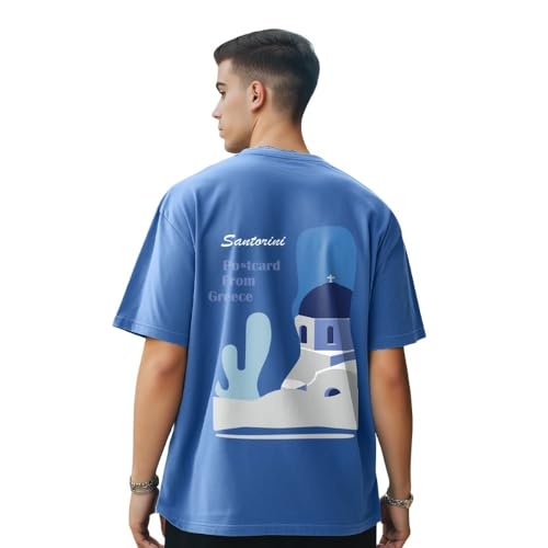 Image of Nobero Men's Oversized Graphic T-Shirt for Men | Soft Cotton | Drop Shoulder Relaxed Fit | Printed Casual Tshirt for Men