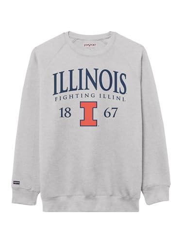 JanSport NCAA Officially Licensed Rival Crew Sweatshirt, Long Sleeve Graphic Pullover for Men & Women, Cotton-Polyester Blend Featuring Collegiate Design & Easy-On Style for Game Days, or Travel