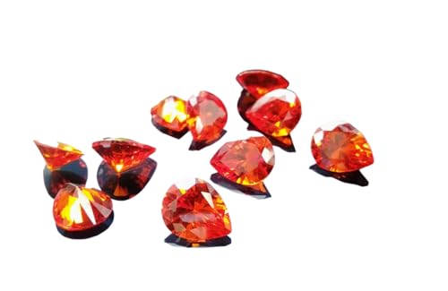 Oxyde de Zirconium Orange Forme Poire Grade AAA 3x5mm à 10x12mm