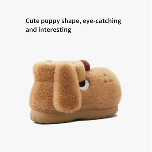 Big Eye Dog Slippers for Women, Cartoon Slippers 3D Slippers, Cute Soft Plush House Shoes Fluffy Warm Slippers, For Winter Indoors And Outdoors3