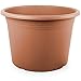 Produktbild Floralo Blumentopf Cilindro rund, 25 cm Durchmesser x 18 cm hoch, terracotta, wetterfestes Pflanzgefäß aus UV-beständigem Kunststoff, braun