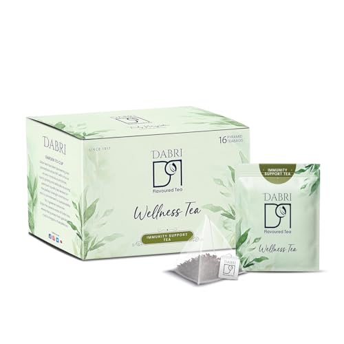 Image of Dabri Immunity Support Tea Bags 16 Pyramid Dip Tea Bags|Pack of 2 x 16 Bags Each|Rich Antioxidant|Pure Natural Organic Blend|Builds Immunity, Detoxifies, Boosts Metabolism & Aids Digestion