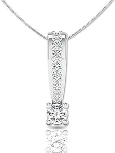 LORDS JEWELS Diamond Heart Necklace for Women – 0.13ct Natural Di...