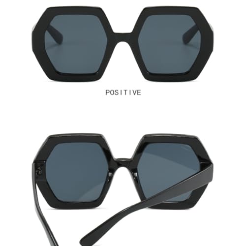 Lunettes de soleil polygonales de luxe au design vintage épuré