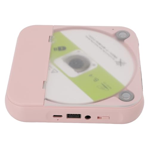 Oreilet Reproductor de CD Portátil, 5.3 con Batería Recargable, Admite Entrada Auxiliar CD USB con Auriculares para Viajes en Automóvil en Casa
