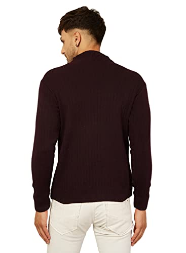 Image of Kvetoo Men High Neck Full Sleeve Winter Woolen Sweater