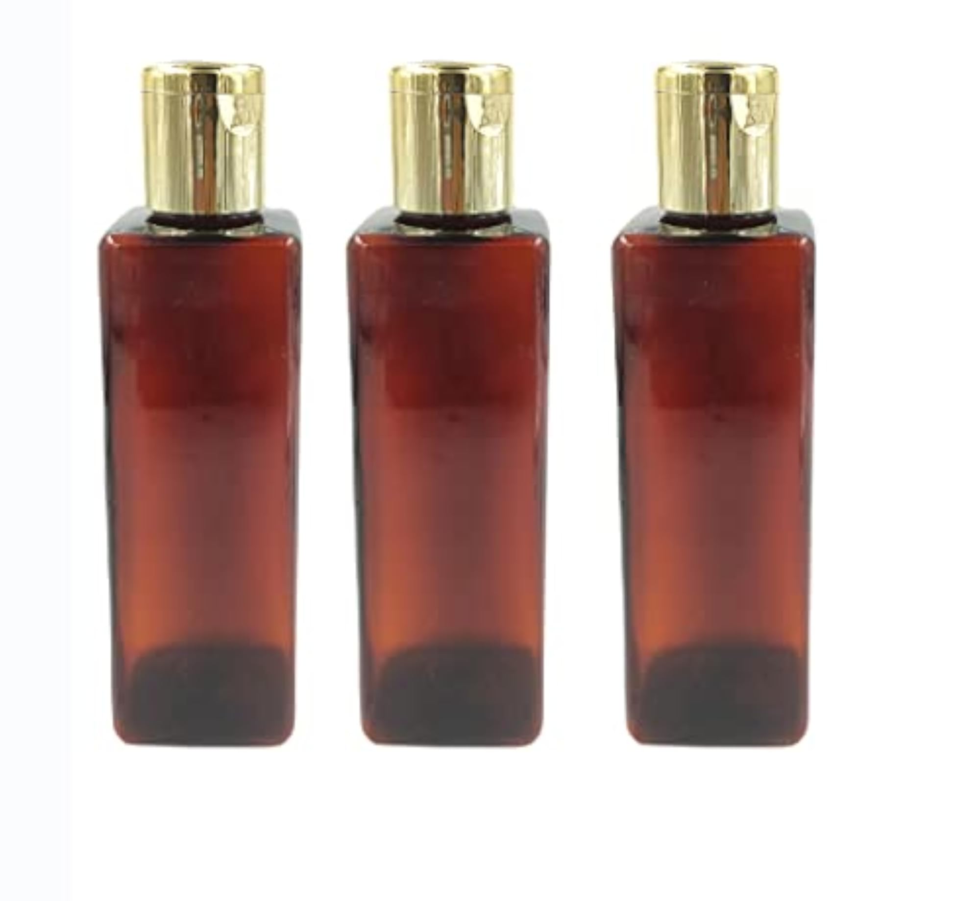 100ml Clear Amber Plastic Square Bottles Refillable