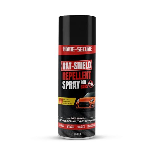 Image of Home-Secure Rat-Shield Rat Repellent Spray for Cars 250ml | Chemical Free, Non-Toxic | Highly Effective, Long Lasting Protection | Protect Car & Bike Engine | Aerosol Rat Repellent Spray