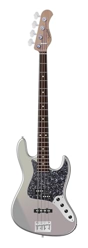 Sadowsky MetroExpress Hybrid P/J Bass Guitar- Solid Silver Metallic, Morado Fingerboard