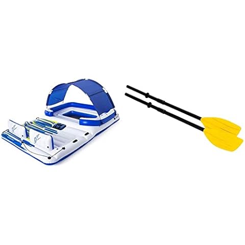 Bestway Hydro-Force™ 6- Personen Badeinsel, Tropical Breeze, 389 x 274 cm & Intex - Paddles demountable 122cm Cover