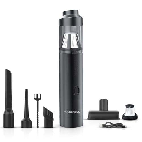 Image of MILAGROW Duster Pro Portable Vacuum Cleaner & Blower with Powerful 16000Pa Suction, Modern & Straight Line Design, Cordless & Rechargeable with Multipurpose Accessories for Car /Home /Office /Outdoors