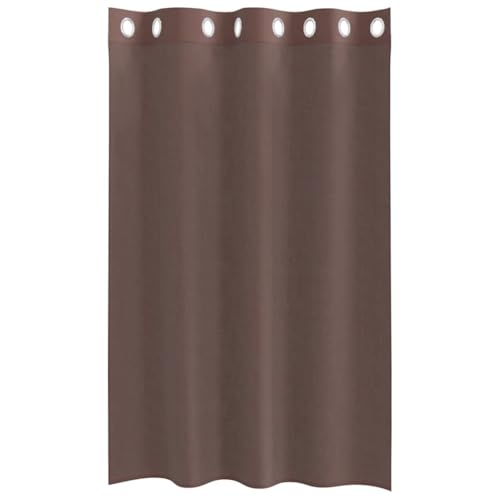 Voilages à œillets marron pour créer une ambiance chaleureuse