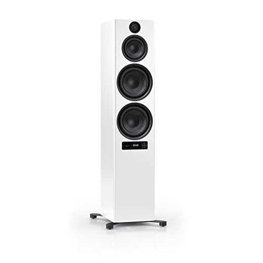 Nubert nuPro X-8000 RC Standlautsprecher | Bluetooth Lautsprecher aptX HD | Lautsprecher Verbindung kabellos High Res 192 kHz/24 bit | aktive Standbox 3.5 Wege | High End Lautsprecher Weiß | 1 Stück