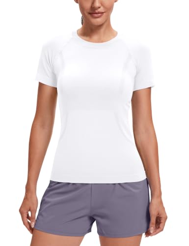 Image of MathCat Seamless Short Sleeve Workout Tops for Women