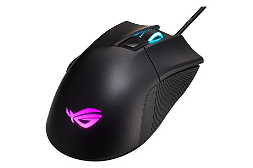 ROG Gladius II Core Mouse Gaming USB, Sensore Ottico da 6200 DPI, Design Ergonomico, Aura Sync RGB, Socket Switch Push-Fit, Switch Omron, Nero - Mouse gaming - Immagine 4