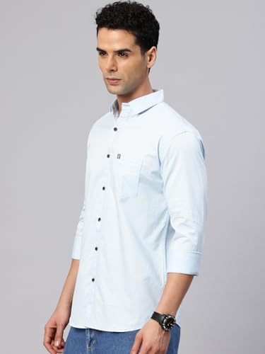 Image of Majestic Man Comfort Slim Fit Solid Pure Cotton Casual Shirt